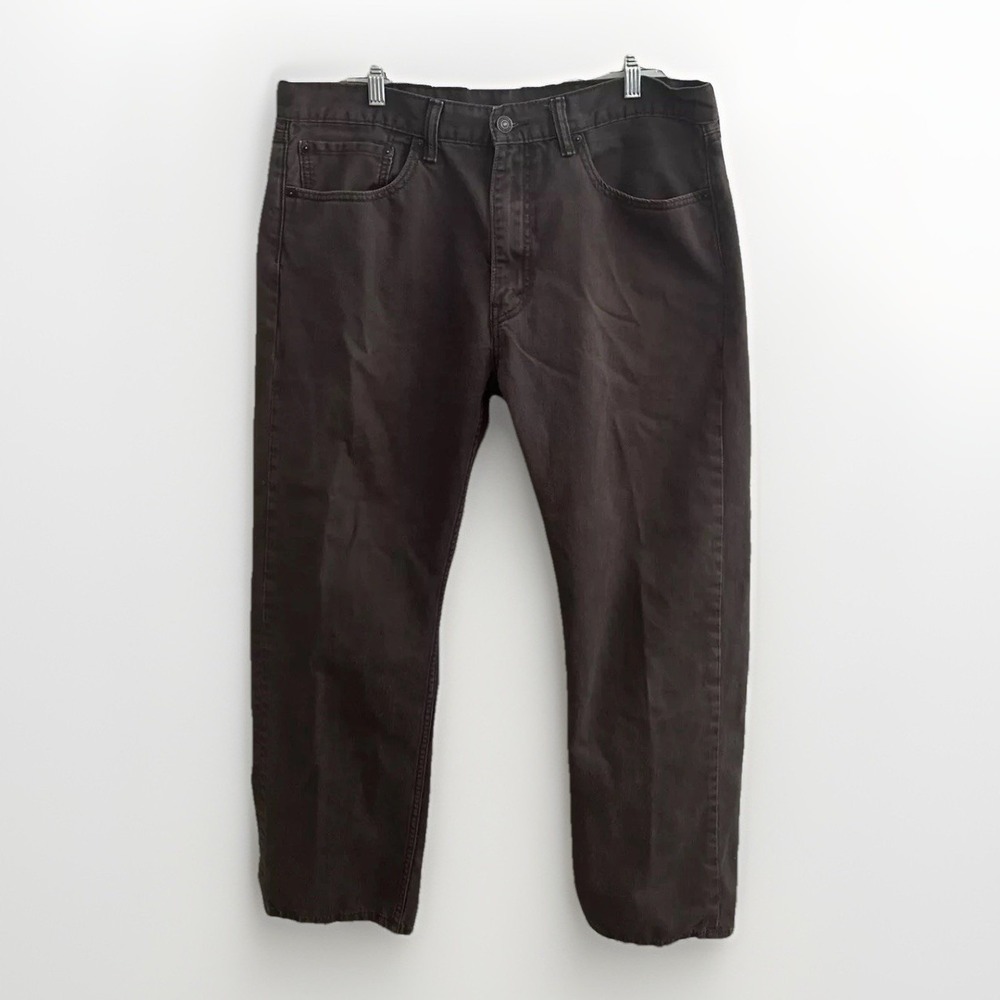 Levis Jeans Mens 36x30 Faded Black 505 Regular‎ Fit Straight Leg Denim PC9-0050